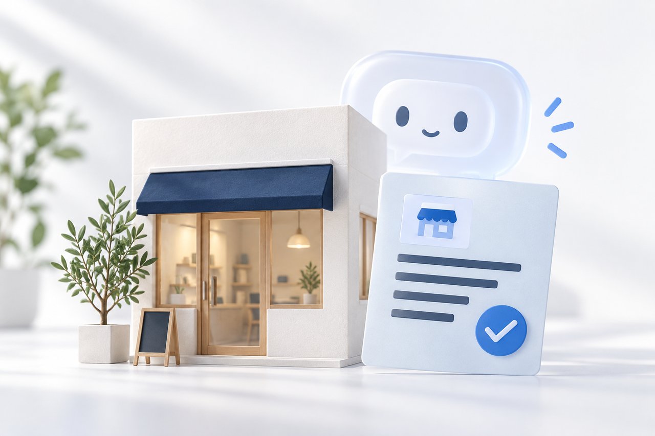 AIが紹介する店舗情報の正確さを確認するイメージ