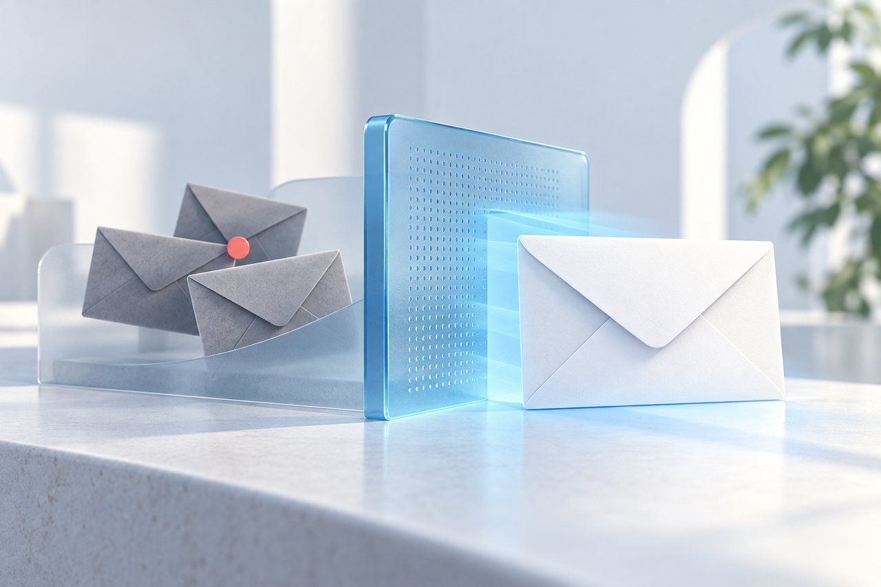 必要な問い合わせと迷惑メールを分けるフィルターのイメージ